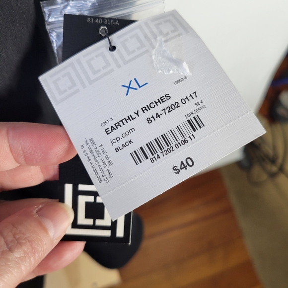 NWT Liz Claiborne collection Embelished high low Black Dressy tank Size XL - Picture 7 of 9